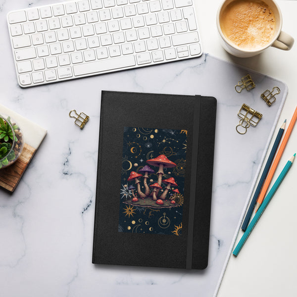 Black Dreamscape Mushroom Journal Display