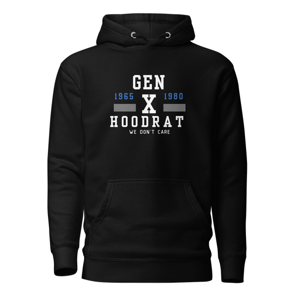Gen X Hoodrat Hoodie Front - Black