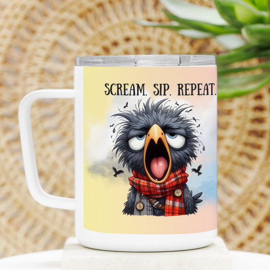 Scream.Sip.Repeat Travel Mug w/Lid 10 oz