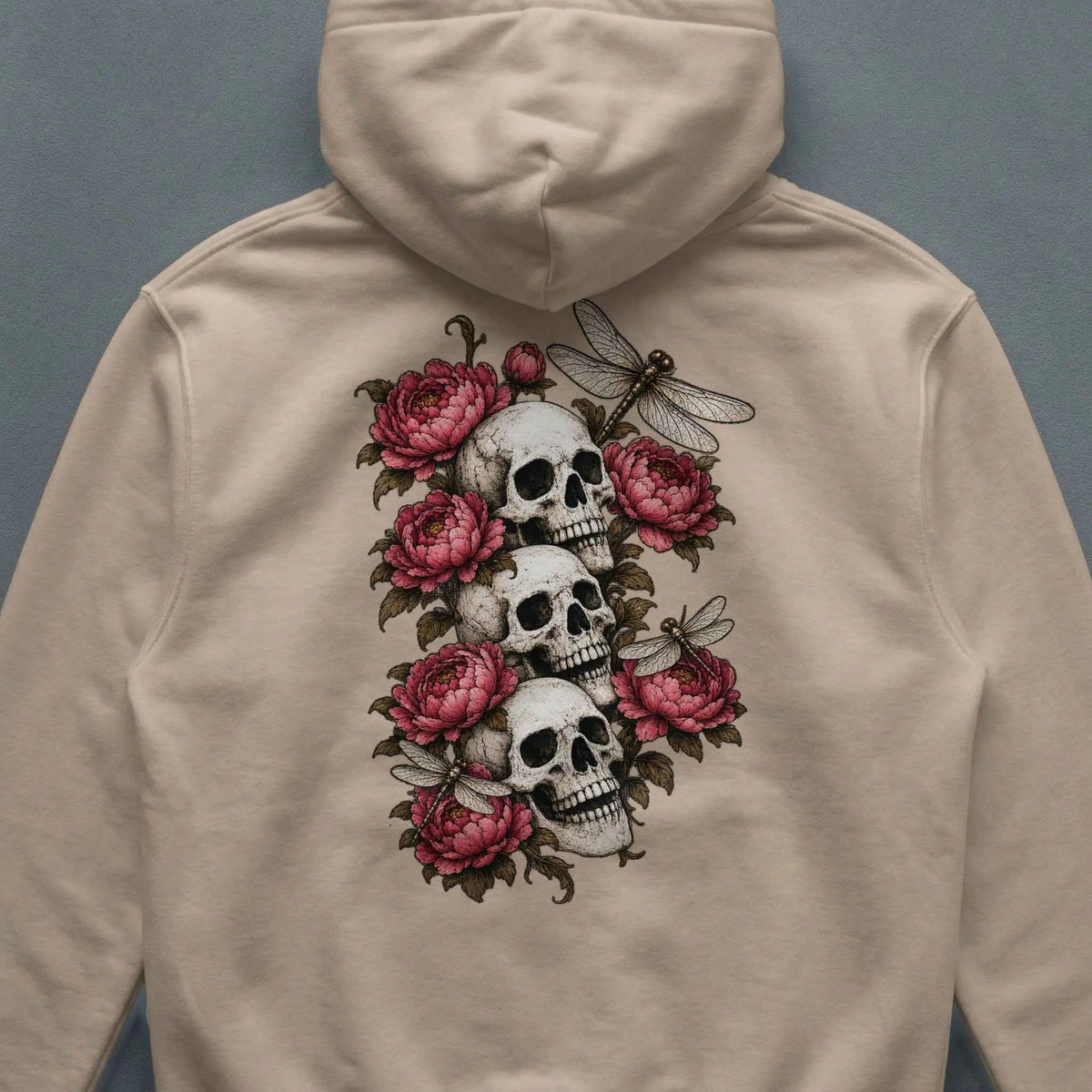 Peonies & Dragonflies Organic Hoodie 