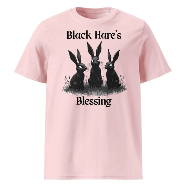 Black Hare’s Blessing Organic Tee Cotton Pink