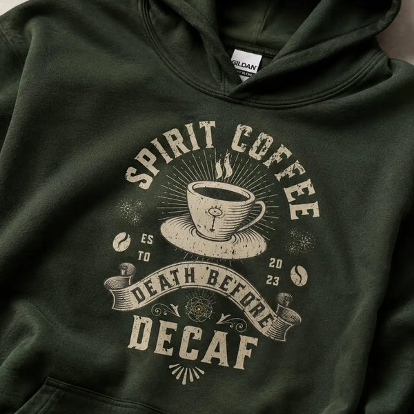 Death Before Decaf Graphic Hoodie