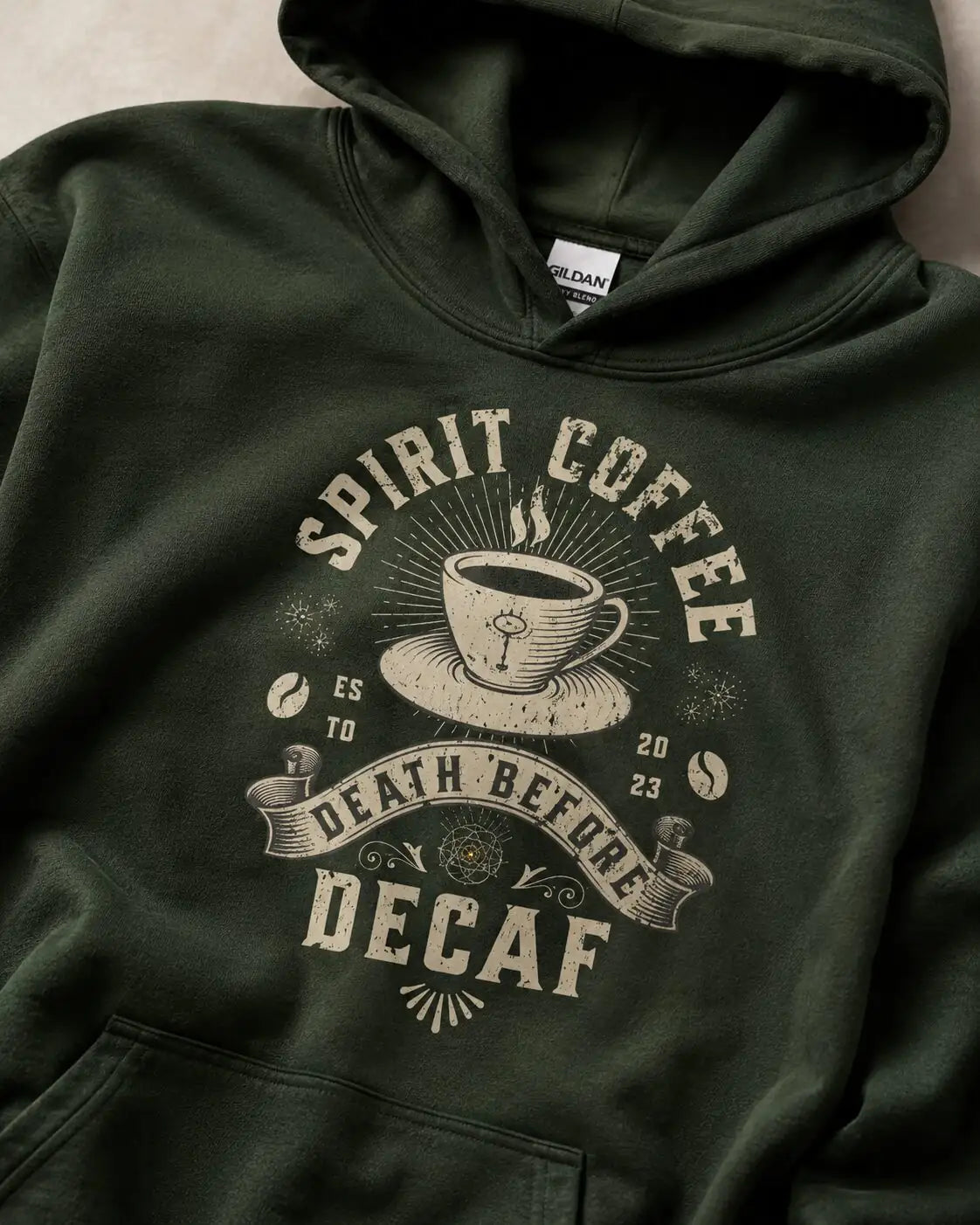 Death Before Decaf Graphic Hoodie