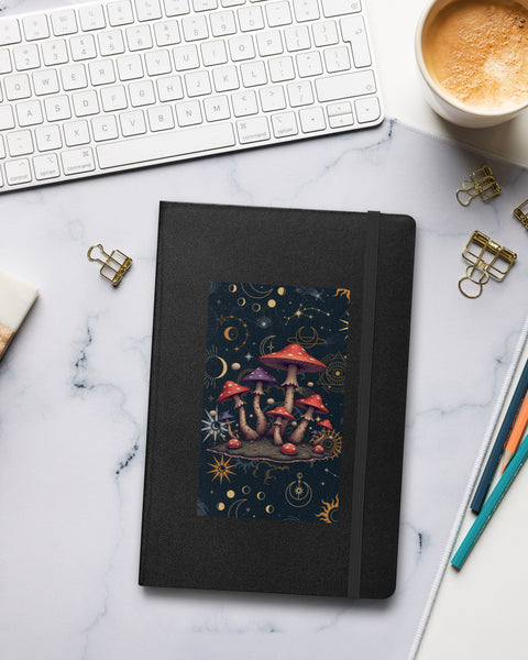 Black Dreamscape Mushroom Journal Display