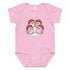 Happy Kawaii Mushroom Baby Bodysuit Pink