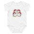 Happy Kawaii Mushroom Baby Bodysuit White