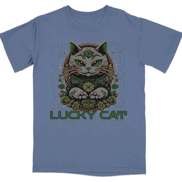 He Who Dares Wins Lucky Cat Tee S