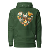 Hen House Hoodie in Forest Green