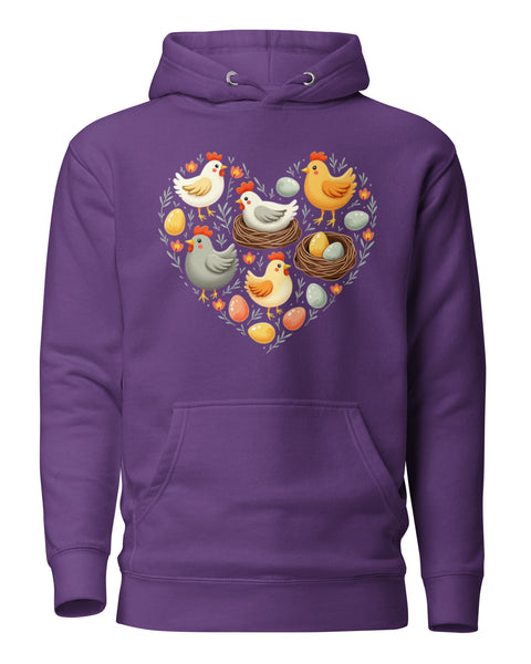 Hen House Hoodie in purple