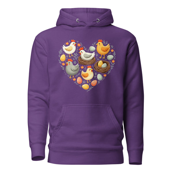 Hen House Hoodie in purple