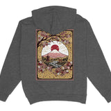 Japanese Mountain River Hoodie Charcoal Heather