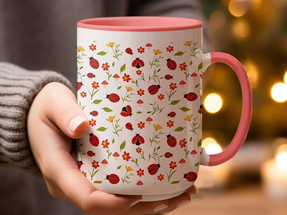 Ladybug Garden Ceramic Mug |  My Lucky Tee