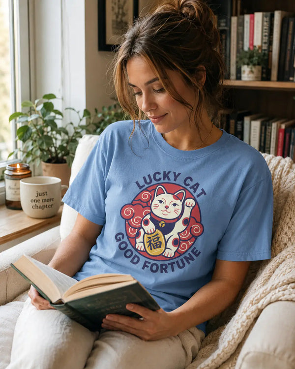Lucky Cat Good Fortune Graphic Tee | My Lucky Tee