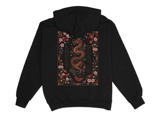 Lucky Dragon Floral Graphic Hoodie XS