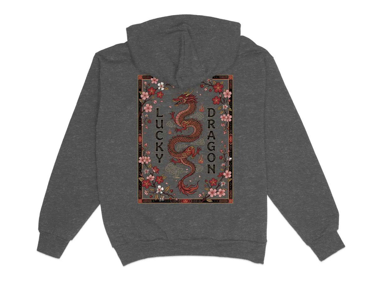 Lucky Dragon Floral Graphic Hoodie XS
