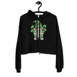 Lucky Gnome Crop Hoodie — St. Patrick’s Style Black