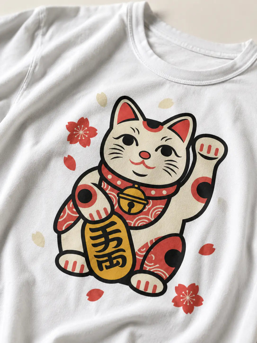 Lucky Maneki Neko Charm T-Shirt | My Lucky Tee