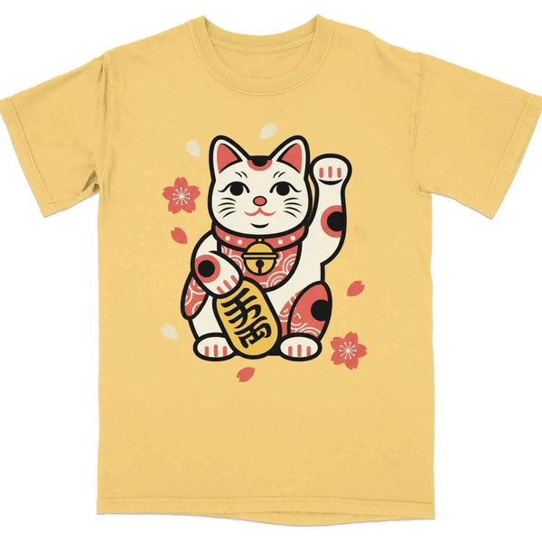 Lucky Maneki Neko Charm T-Shirt S
