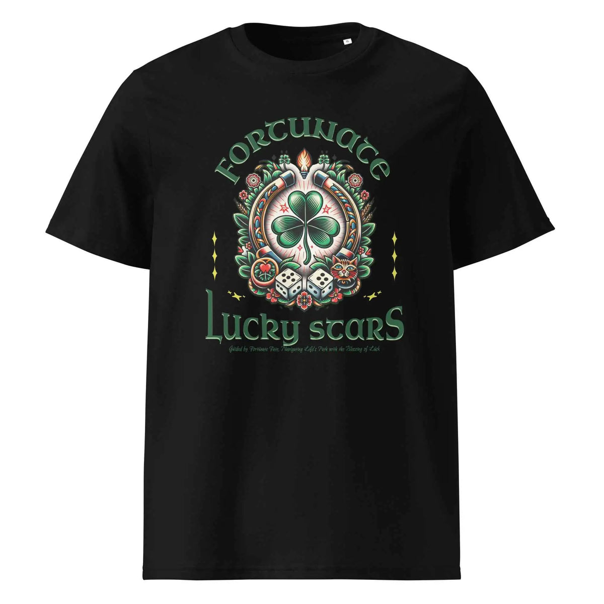 Lucky Stars Organic Cotton Tee Black