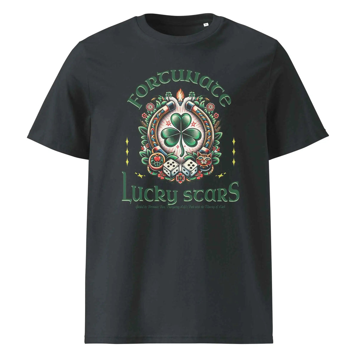 Lucky Stars Organic Cotton Tee India Ink Grey