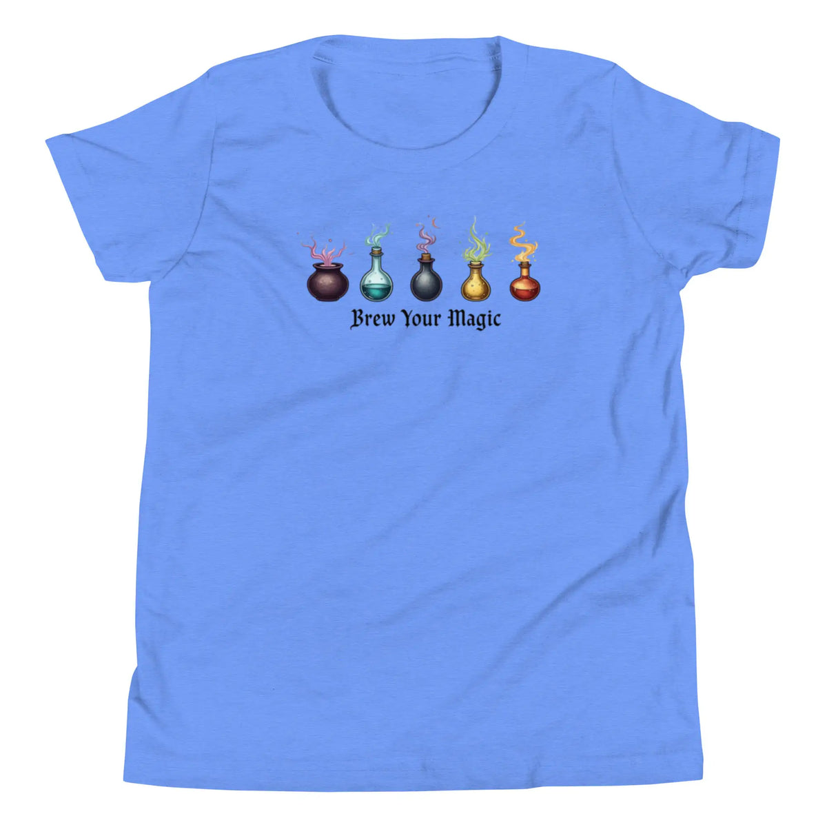 Magic Potions Youth Graphic Tee Heather Columbia Blue