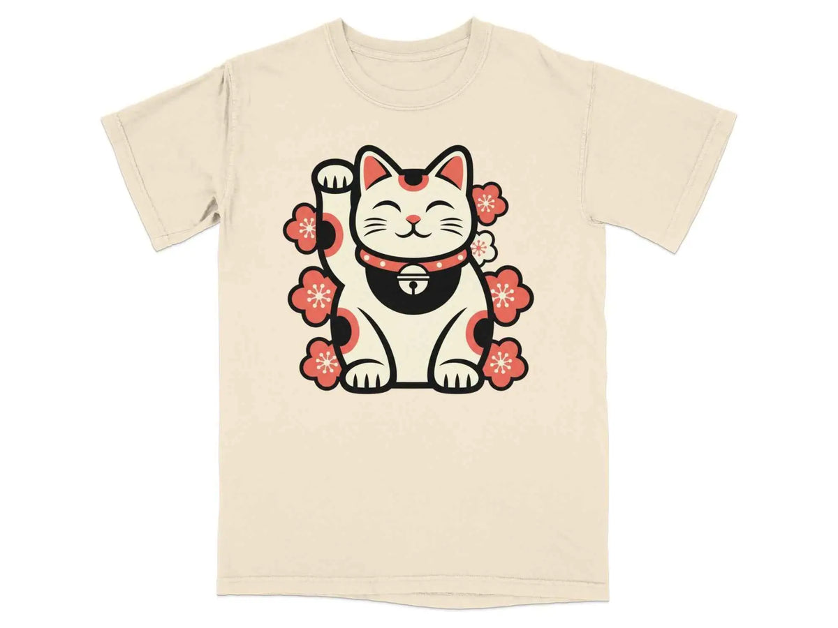 Maneki Neko Charm Blossom Graphic Tee Ivory