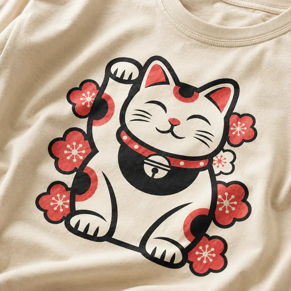 Maneki Neko Charm Blossom Graphic Tee