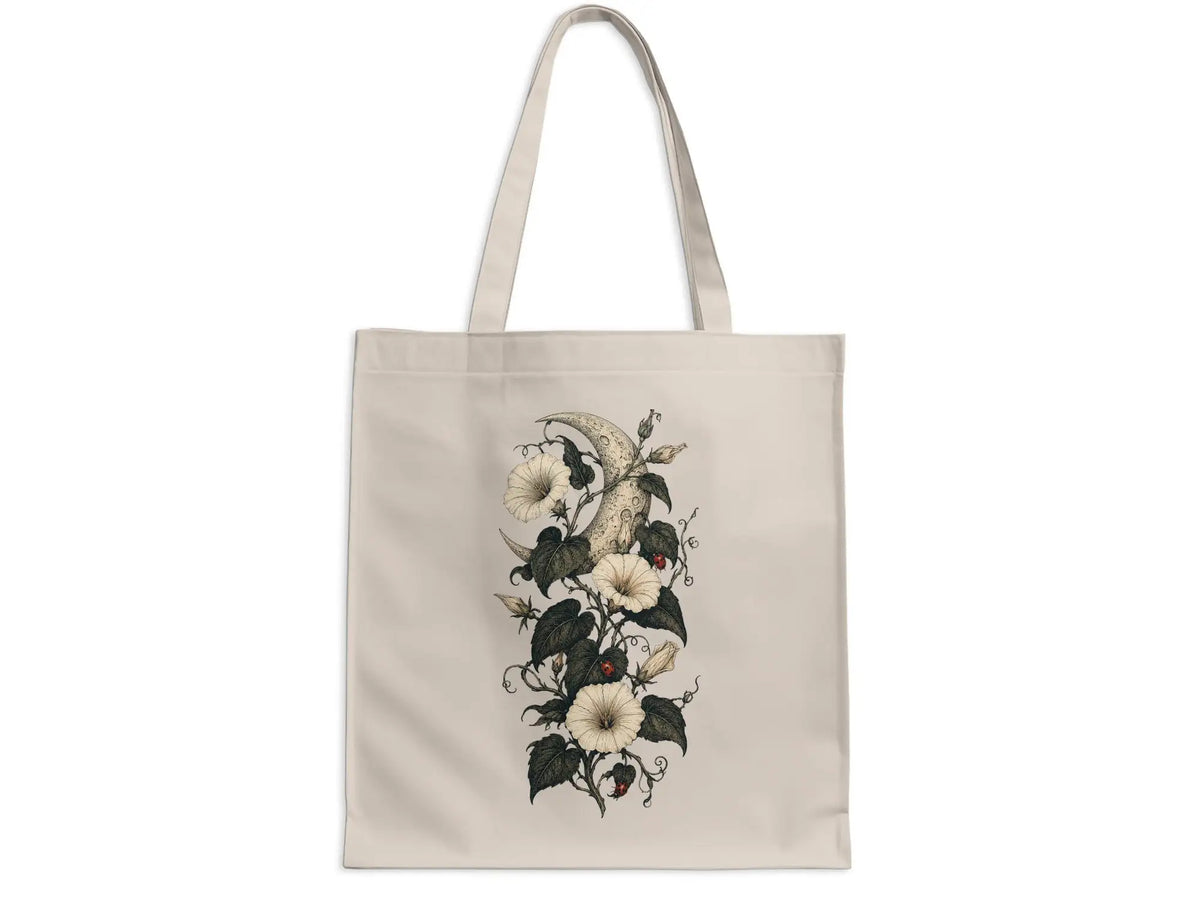 Moonlit Fortune Cotton Canvas Tote Bag |  My Lucky Tee