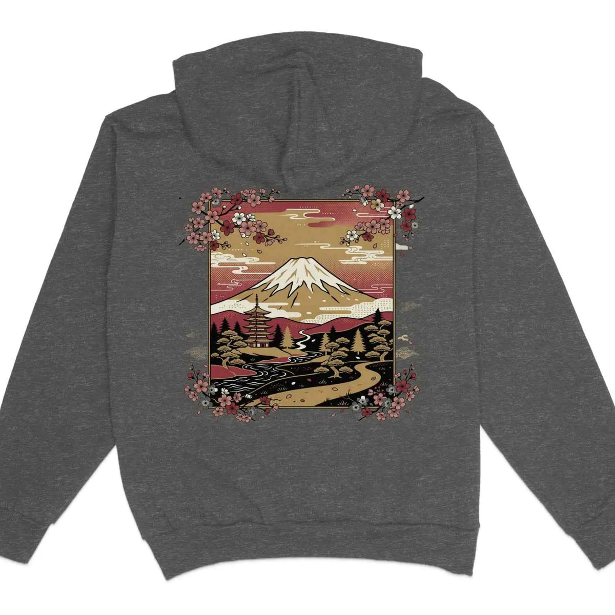 Mount Fuji Cherry Blossom Hoodie XS