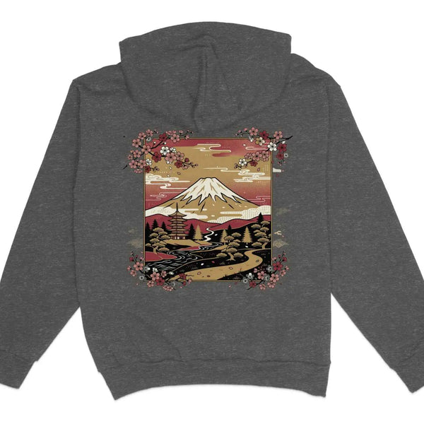 Mount Fuji Cherry Blossom Hoodie XS