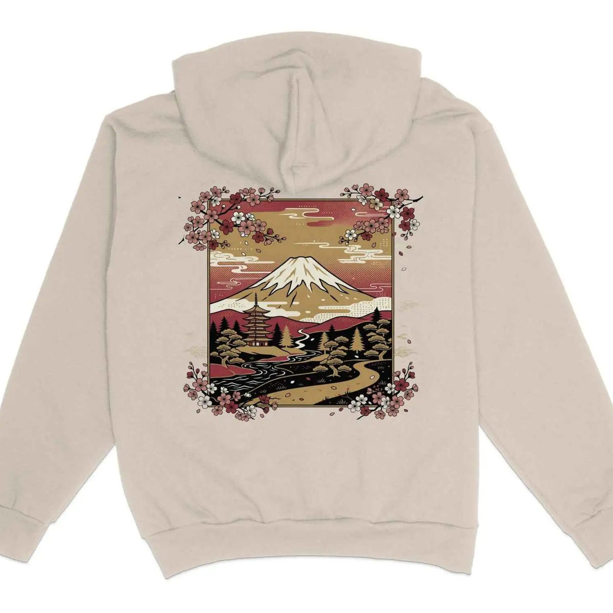 Mount Fuji Cherry Blossom Hoodie XS