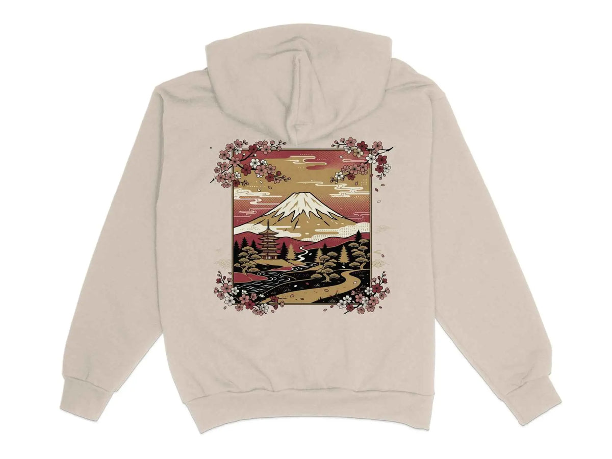 Mount Fuji Cherry Blossom Hoodie XS