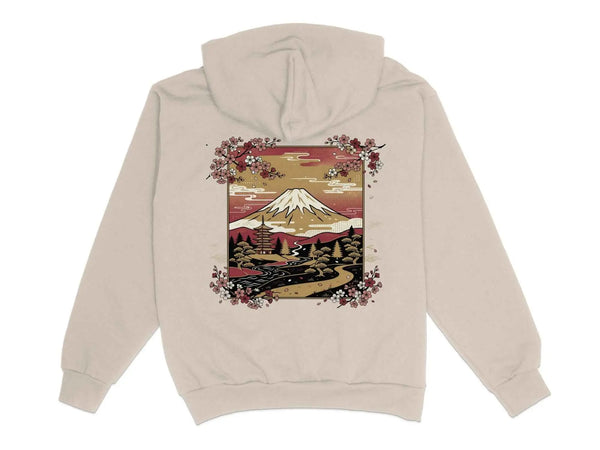 Mount Fuji Cherry Blossom Hoodie XS