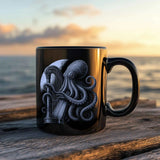Musical Octopus Black Mug