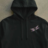 Peonies & Dragonflies Organic Hoodie S