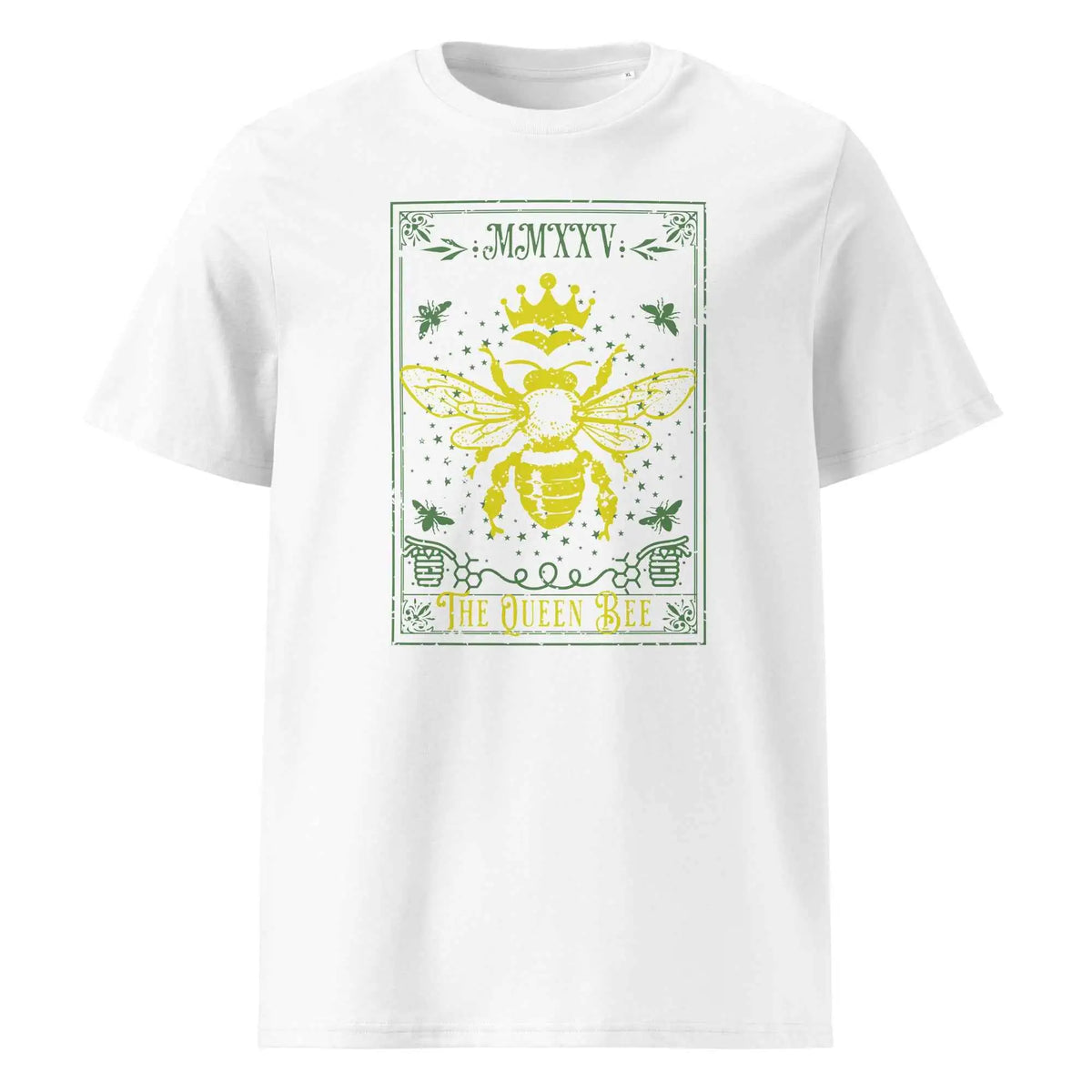 Queen Bee Organic Graphic Tee White