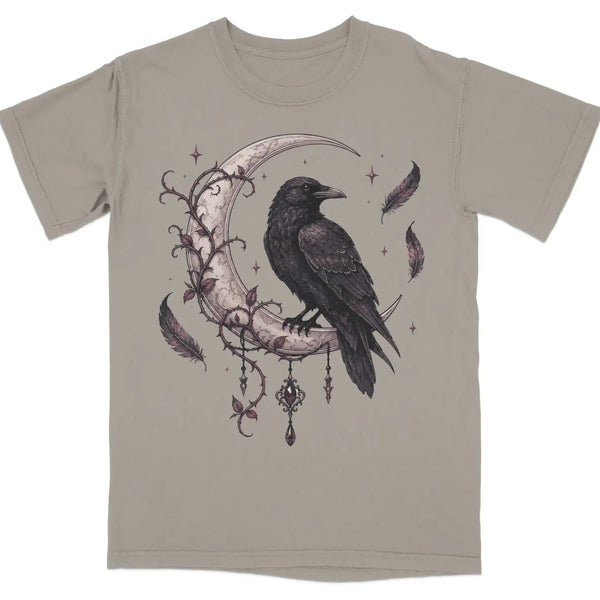 Raven & the Crescent Moon Tee |  My Lucky Tee
