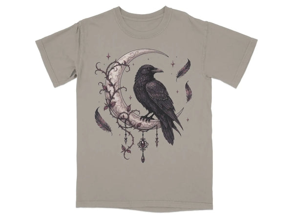 Raven & the Crescent Moon Tee |  My Lucky Tee