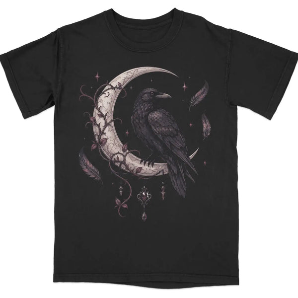 Raven & the Crescent Moon Tee |  My Lucky Tee