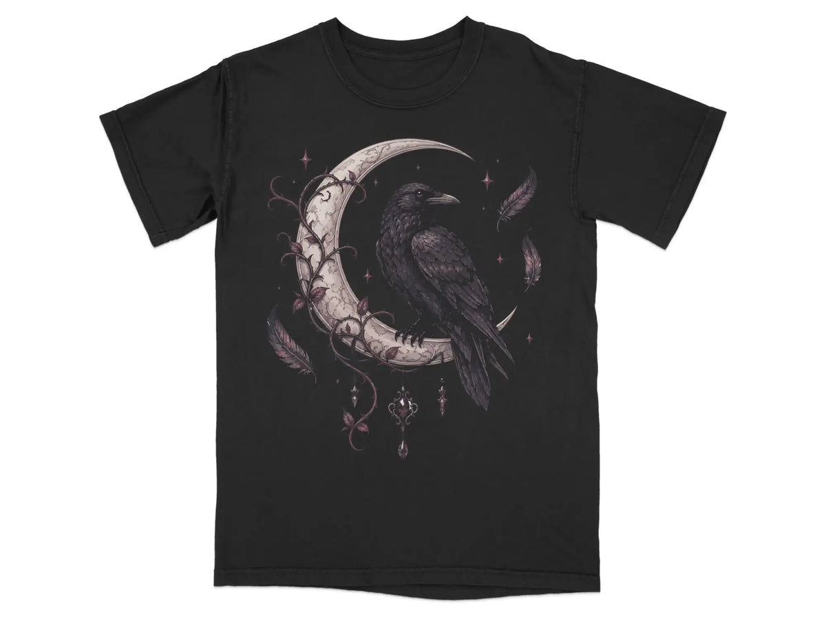 Raven & the Crescent Moon Tee |  My Lucky Tee
