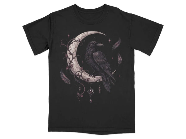 Raven & the Crescent Moon Tee |  My Lucky Tee