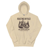 Roasting in Peace Skeleton Hoodie Sand