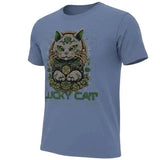 She Who Dares Wins Lucky Cat Graphic Tee Midnight