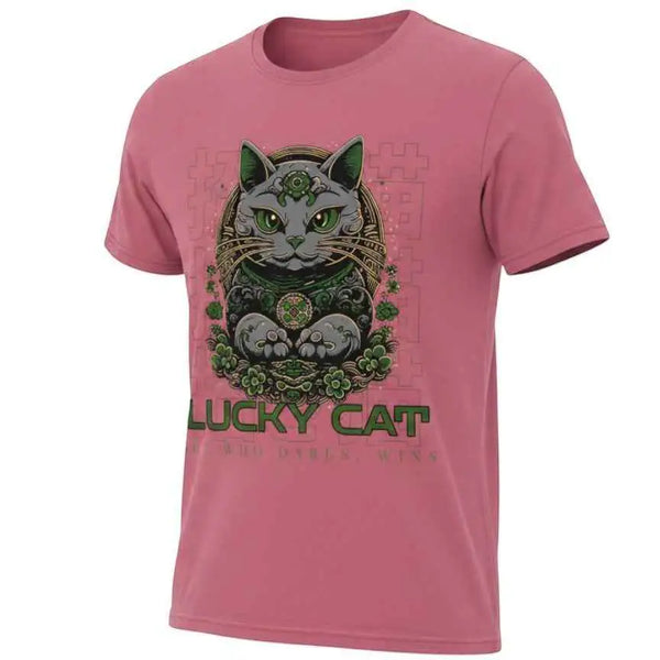 She Who Dares Wins Lucky Cat Graphic Tee S