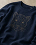 Starlit Big Cat Organic Sweatshirt | My Lucky Tee