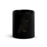 Starlit Crow Black Mug