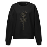 Starlit Rose Organic Sweatshirt Black