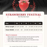 Strawberry Festival Tank Top – Retro Graphic Cropped Tee | My Lucky Tee