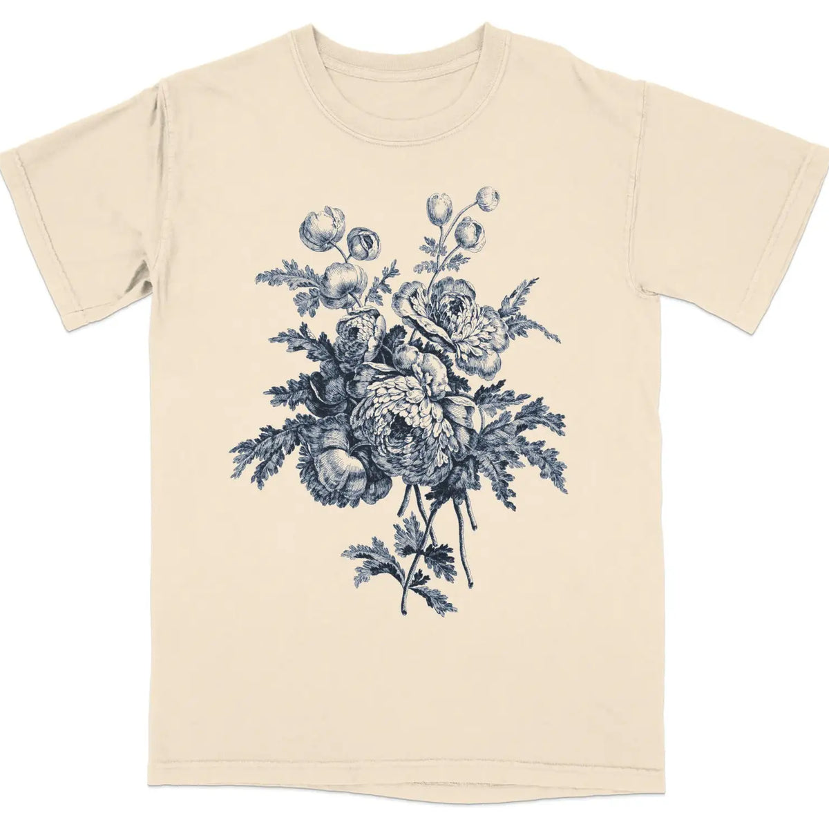 Vintage Floral Bouquet Graphic T-Shirt S