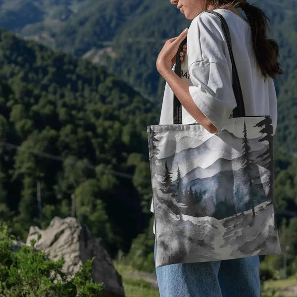 Watercolor Mountain Tote Bag